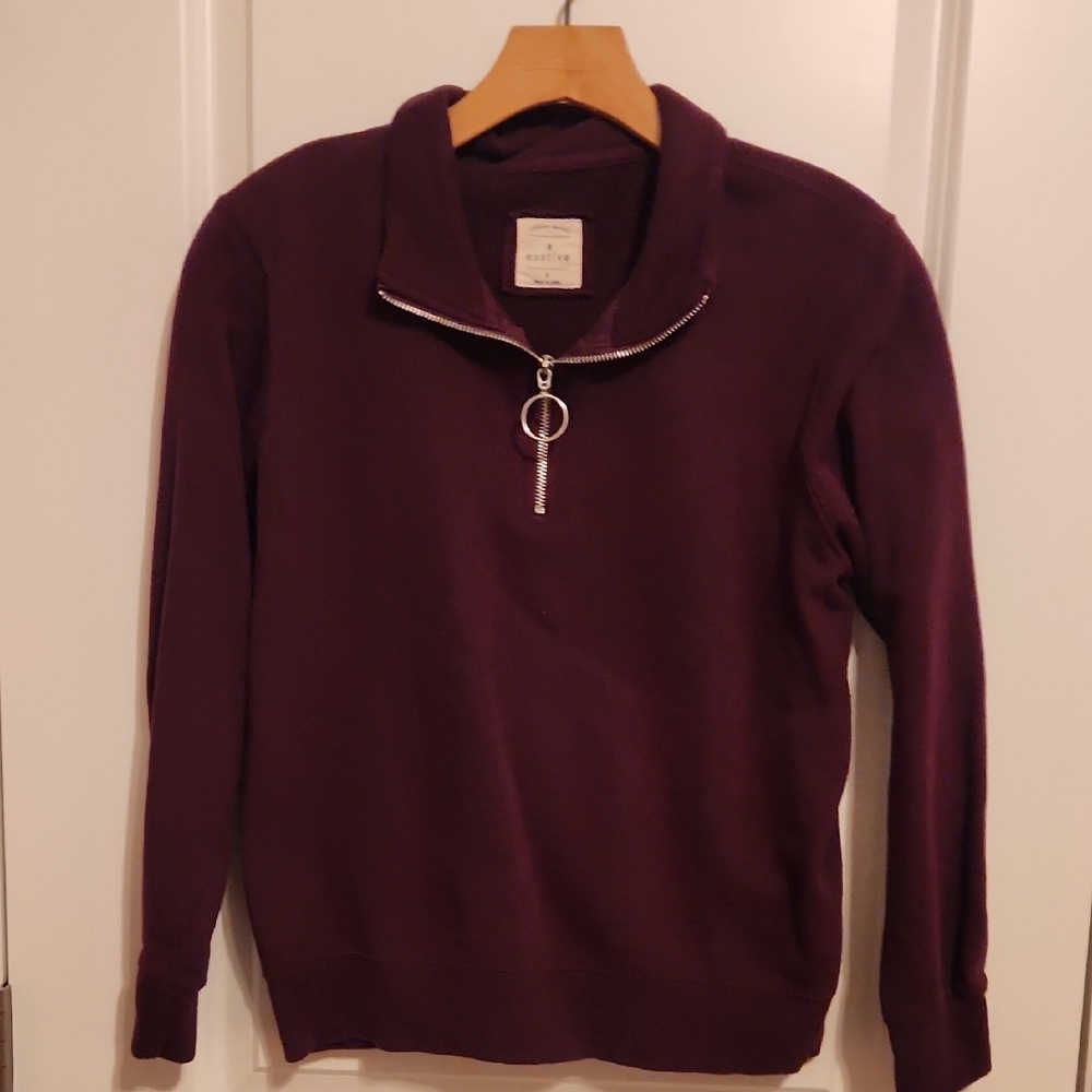Women's Purple Quarter-Zip Sweater